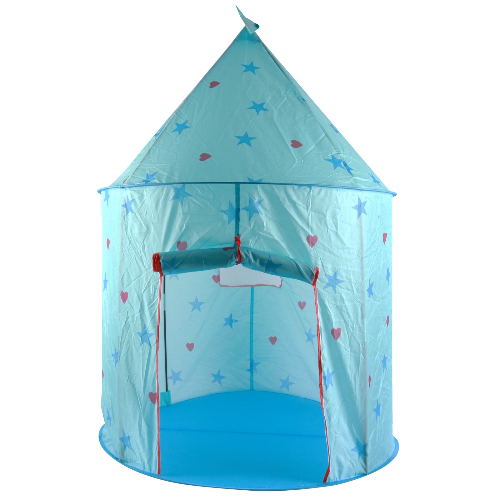 Vokodo Princess Castle Magical Play Tent with Stars Easy Folding Kids Blue Playhouse Boosts Imagination and Creativity Indoor Outdoor Adventure Toy House for Children Boys Girls Toddlers TO-11