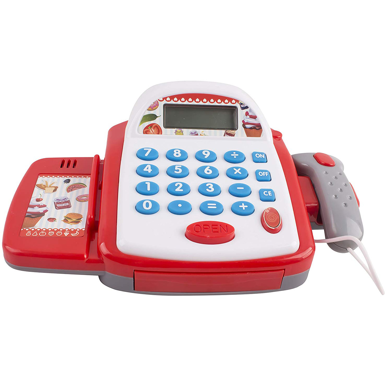 Details about   Cash Register Pretend Play Supermarket Shop Toys with Calculator Telephone,