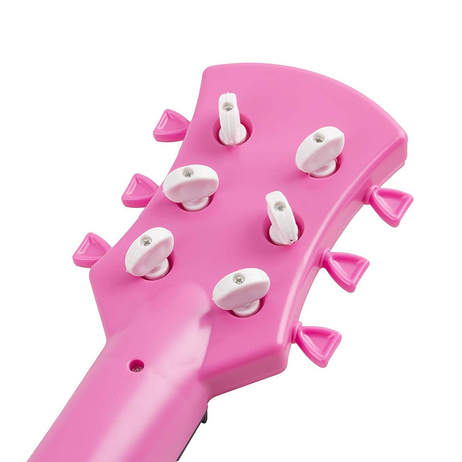 Toy Guitar Rock Star 6 String Acoustic Kids 255 Ukulele With Guitar Pick Childrens Musical Instrument Vibrant Sound Tunable Strings Educational And Perfect For Learning How To Play Pink Color 77-03P