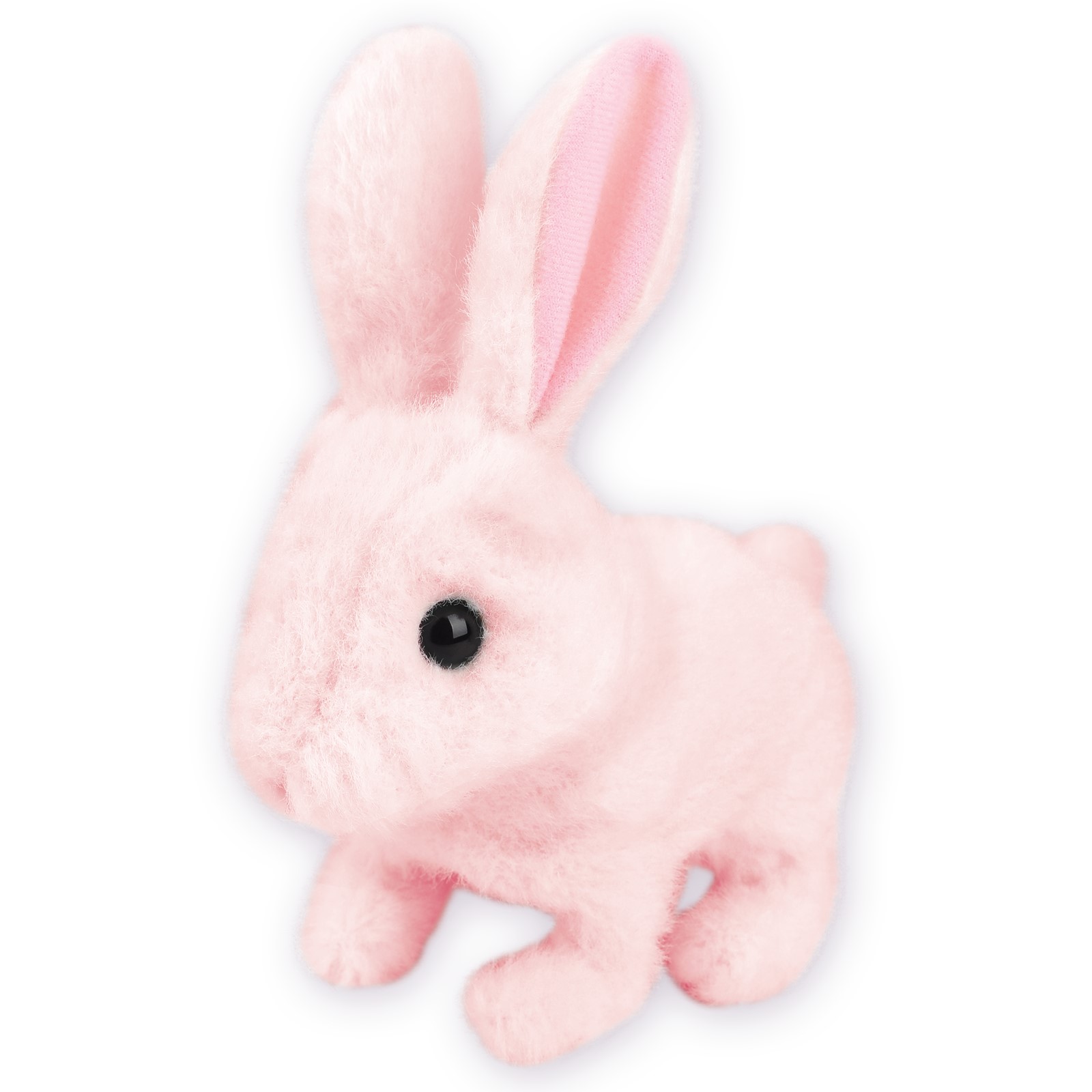 Playful Bunny Hops Around Makes Sounds Wiggles Ears And Nose Cute Interactive Rabbit Kids Soft Cuddly Electronic Pet Battery Toy Animal Great Gift For Preschool Children Boy Girl Toddler Easter (PINK)