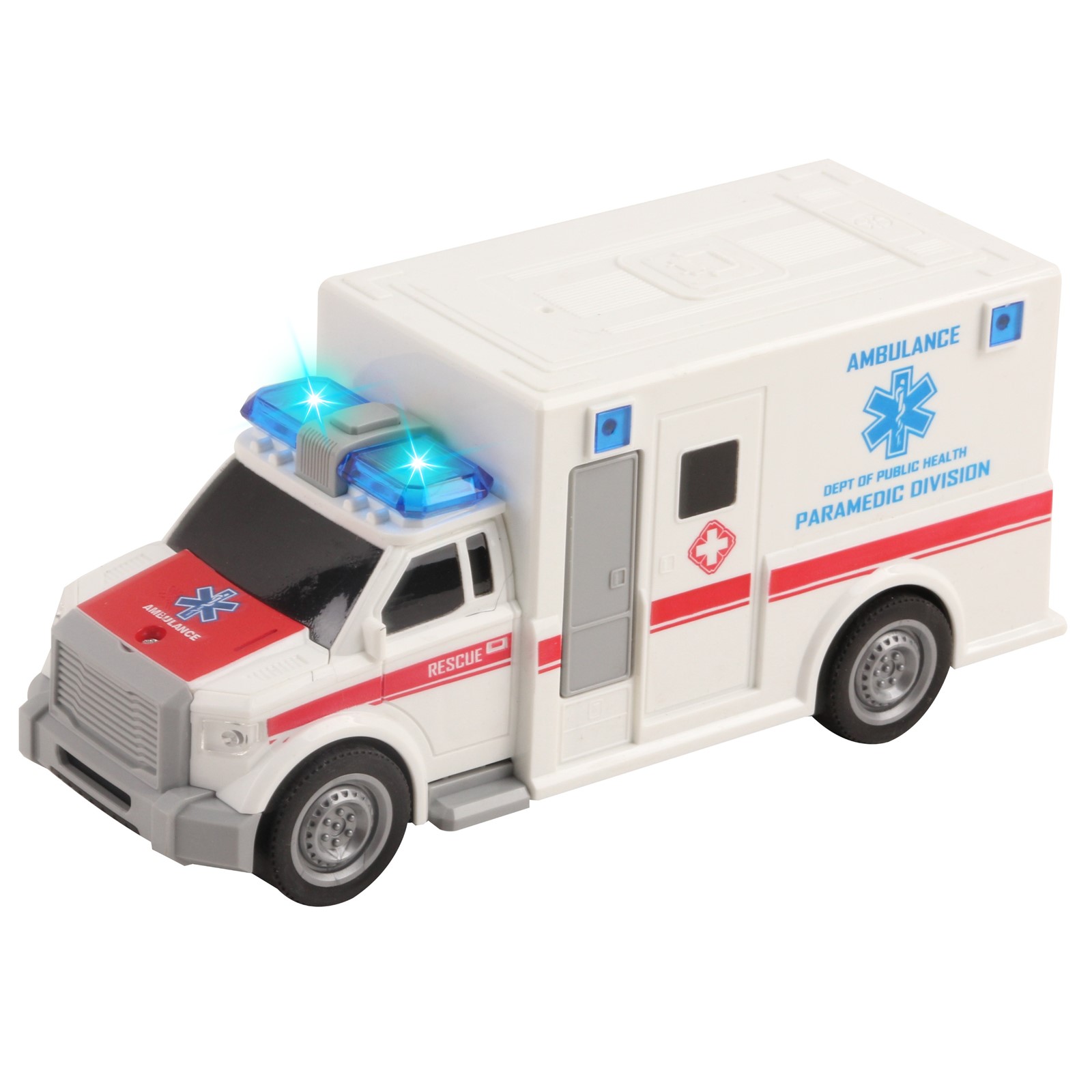 Push and Go Pull Back Diecast Emergency Transport Vehicle Car Number 1 in Gadgets Police Car Toy Friction Powered Rescue Vehicle with Lights and Siren Sounds for Boys Toddlers and Kids