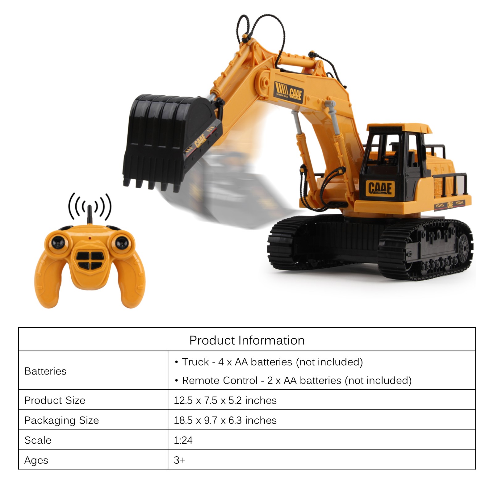 2.4GHZ Radio Control RC JCB Toy Excavator Bulldozer Digger Truck Construction 