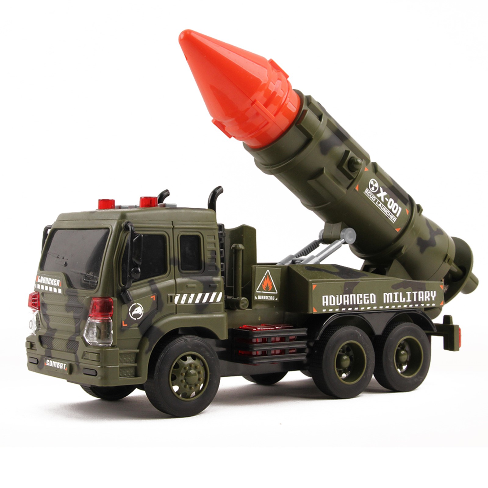 Military Launcher Truck Friction Powered Fighter With Lights Sounds And Pull  Back Missile Kids Push And Go Army Carrier Vehicle Pretend Play Armored Toy  Car Great Gift For Children Boys Girls, Toyz-X