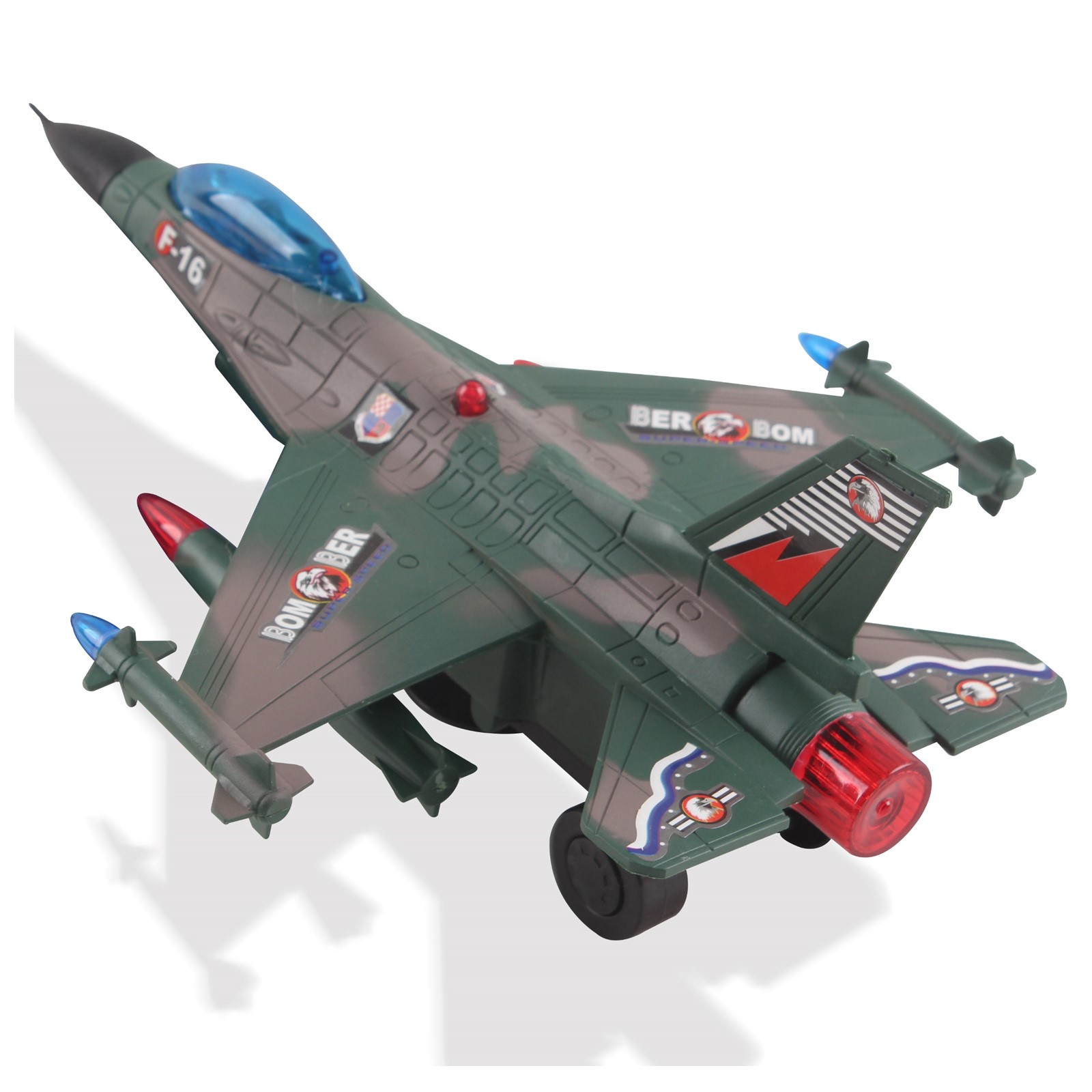 Plastic Military Airplane Fighter Model Kid Pull Back Plane Christmas Gift Toy Z 