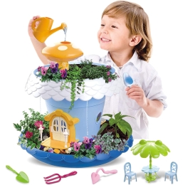 Kids Magical Garden Growing Kit Includes Everything You Need Tools Seeds Soil Flower Plant Tree House Interactive Play Fairy Toys Inspires Horticulture Learning Great Gift For Children Girl Boy