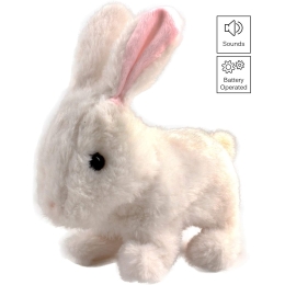 Playful Bunny Hops Around Makes Sounds Wiggles Ears And Nose Cute Interactive Rabbit Kids Soft Cuddly Electronic Pet Battery Toy Animal Great Gift For Preschool Children Boy Girl Toddler Easter